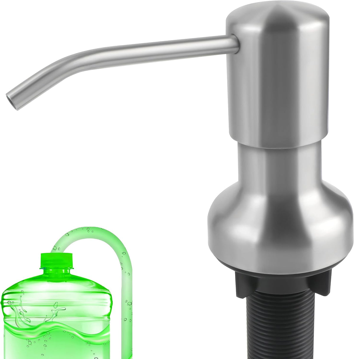Soap Dispenser for Kitchen Sink, Sink Soap Dispenser with Longer Threaded Shaft Shank, 47"