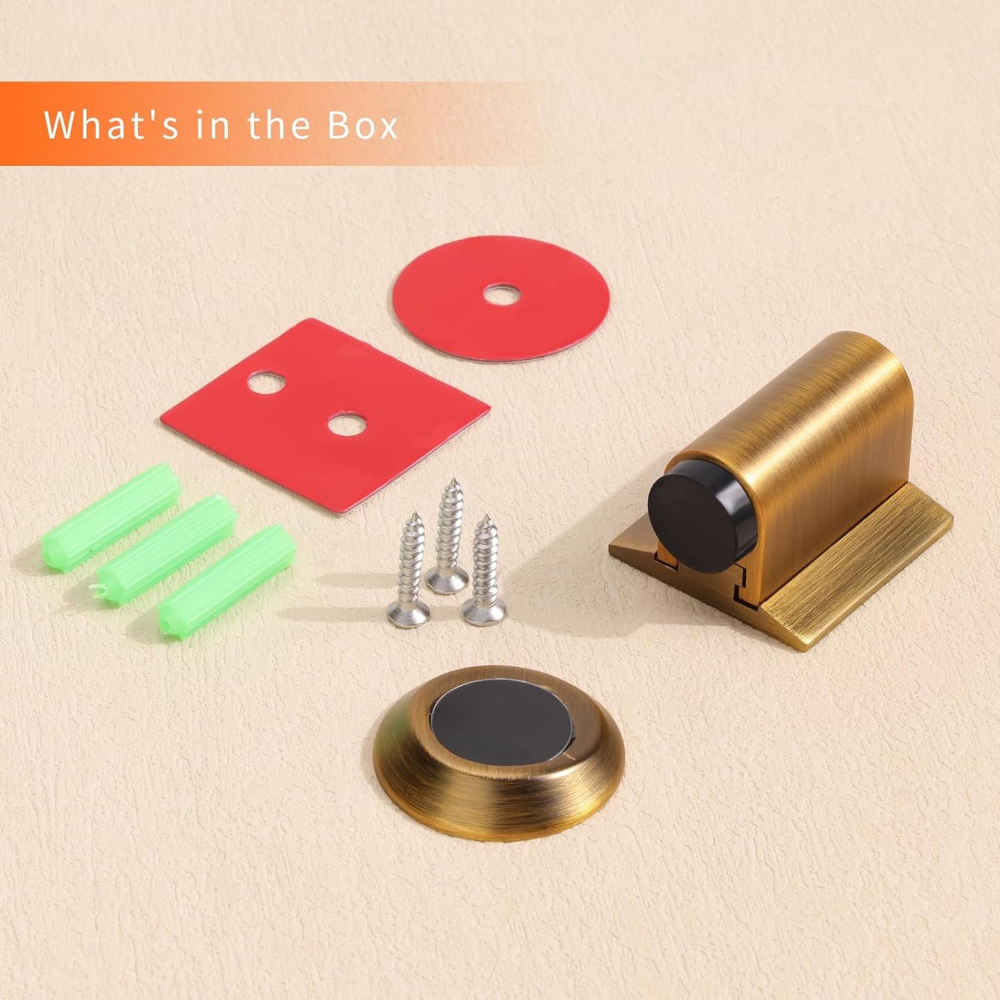 Bak Bo Magnetic Door Stoppers 1 Pack Bottom of Door Holder Keep Door Open No Drilling Magnet Floor