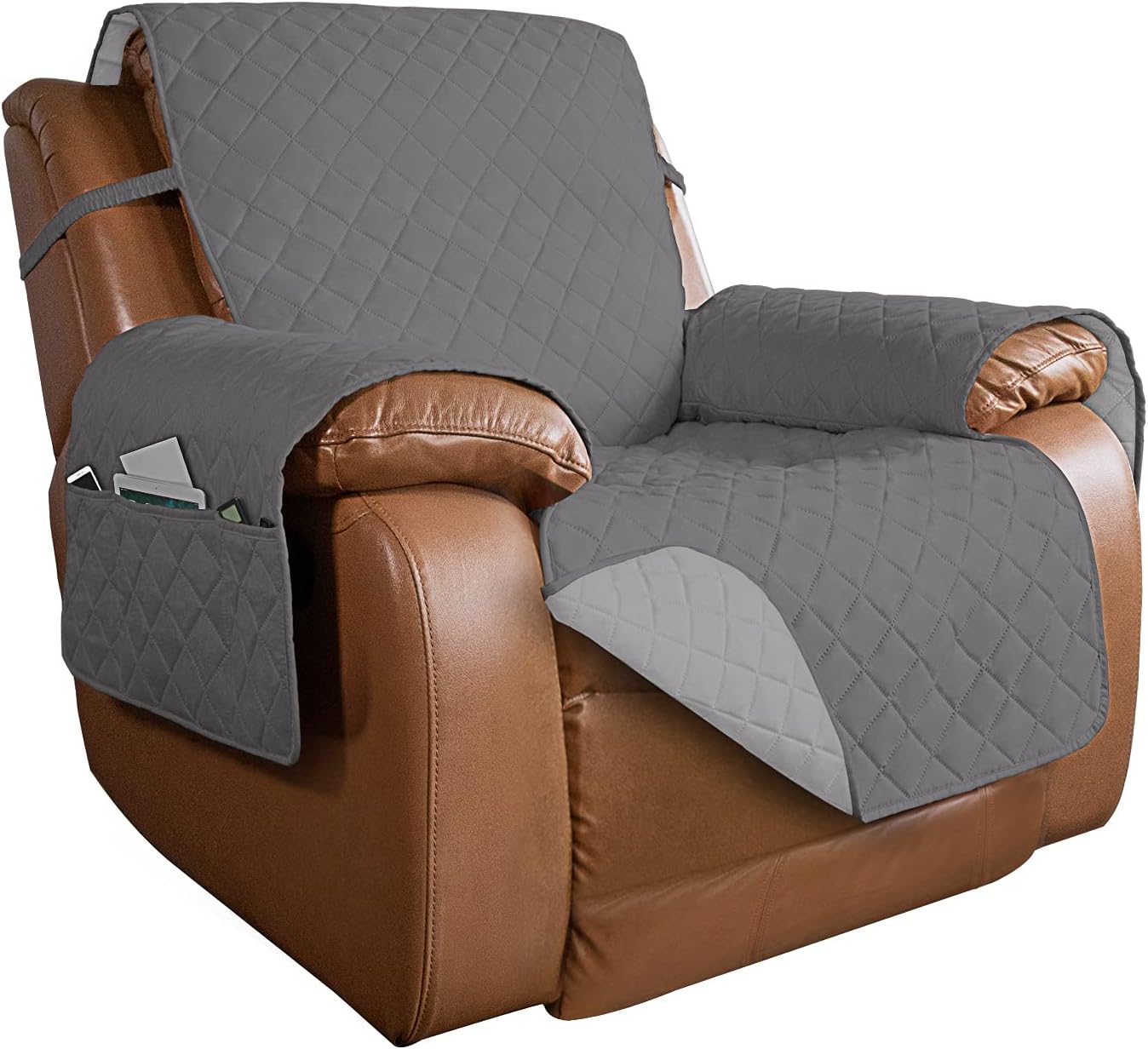 PureFit Reversible Quilted Sofa Cover, Water Resistant Slipcover Furniture Protector, Washable