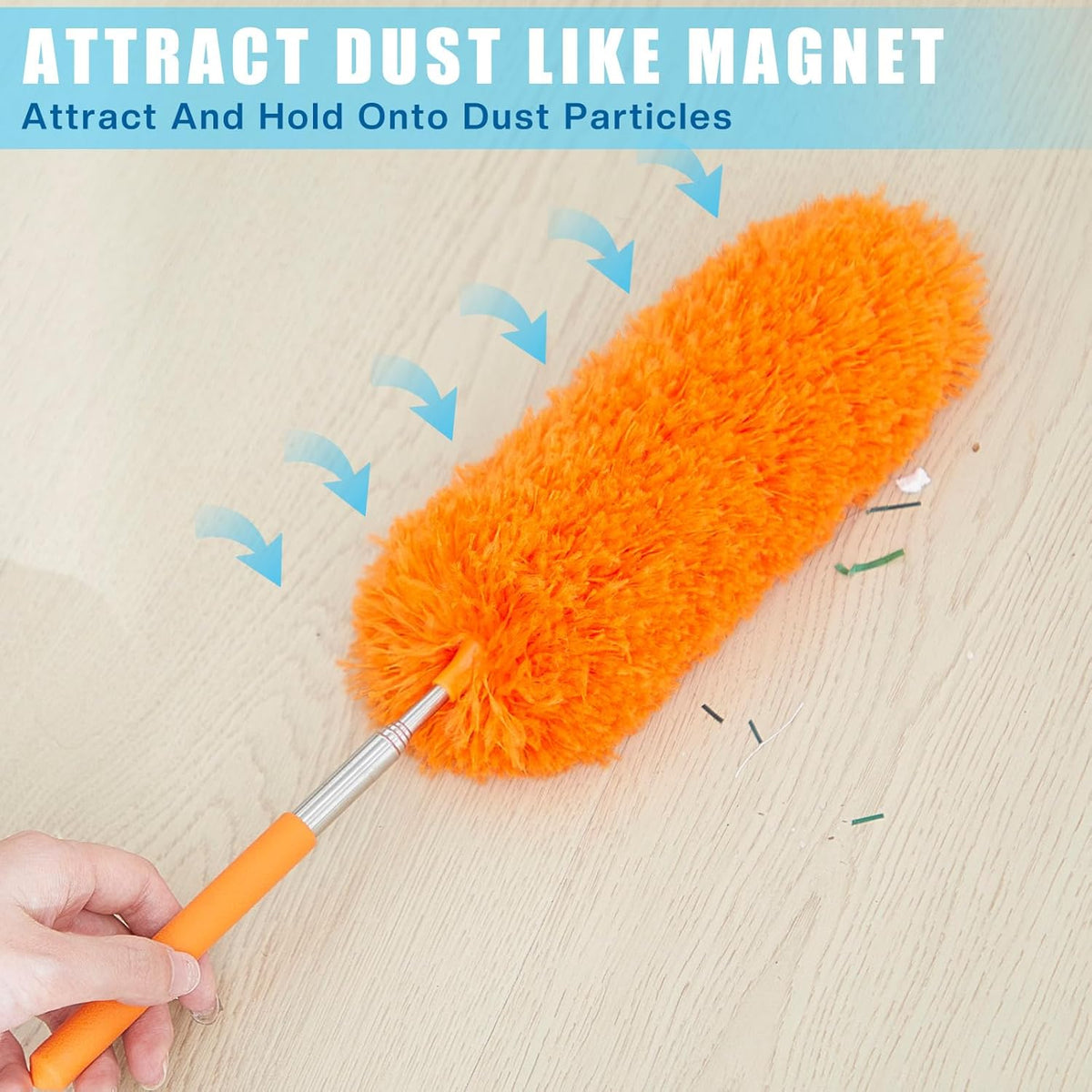 Tanlade 12 Pcs Microfiber Feather Duster for Cleaning 13-31 Inch Extendable Cobweb Dusters Ceiling