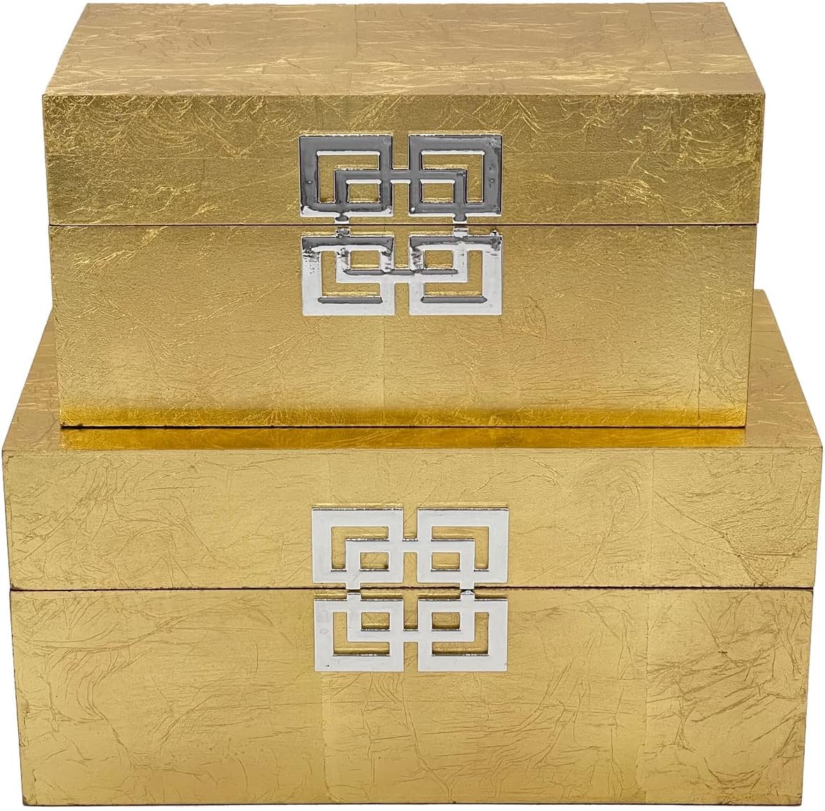 Galt International Storage Box Set Decorative Storage Box w/Hinged Lid Classic Design Wood Decor
