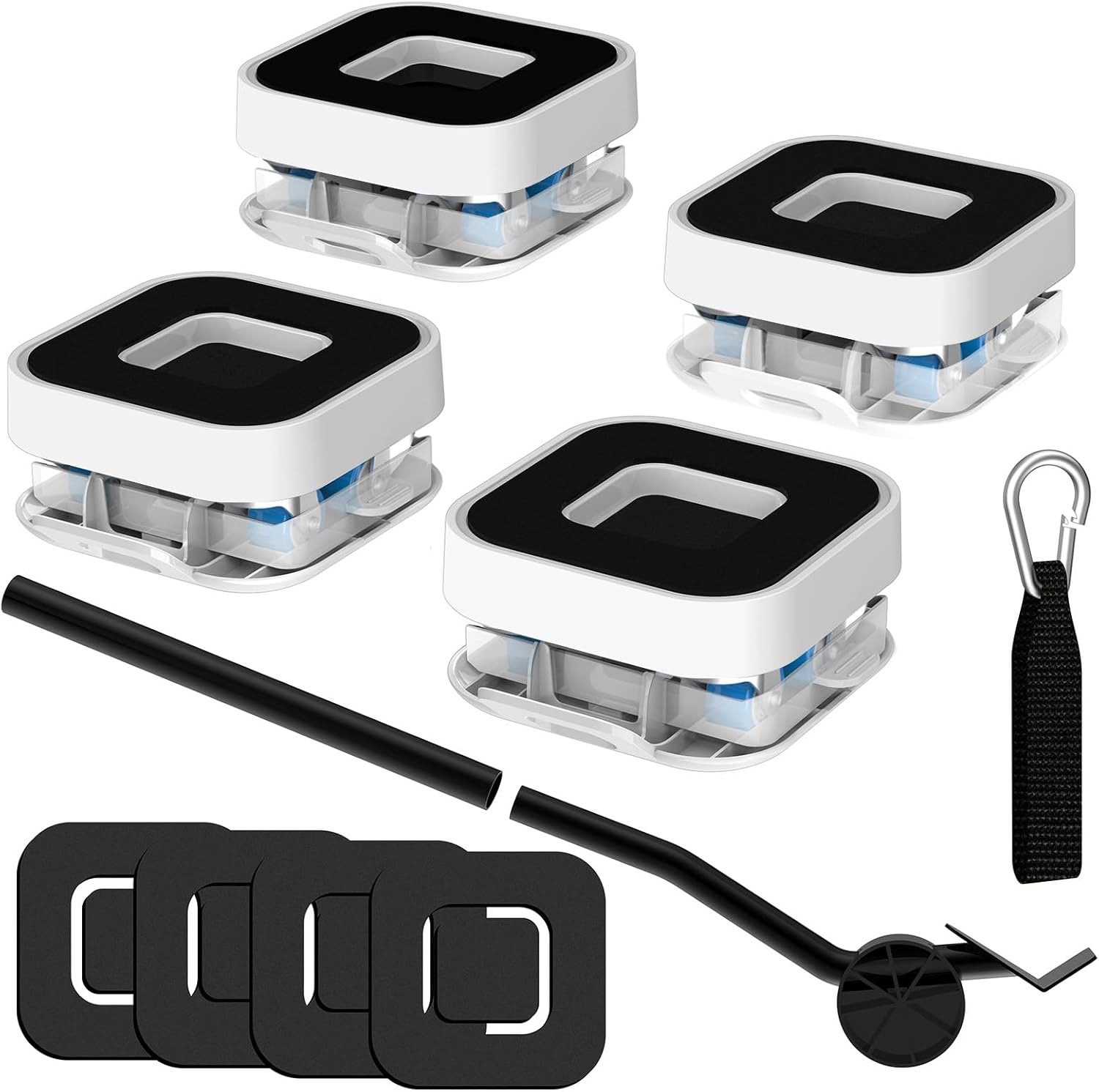 New Upgraded Furniture Sliders for Hard Floors & Carpets, 2-in-1 Furniture Movers with Wheels
