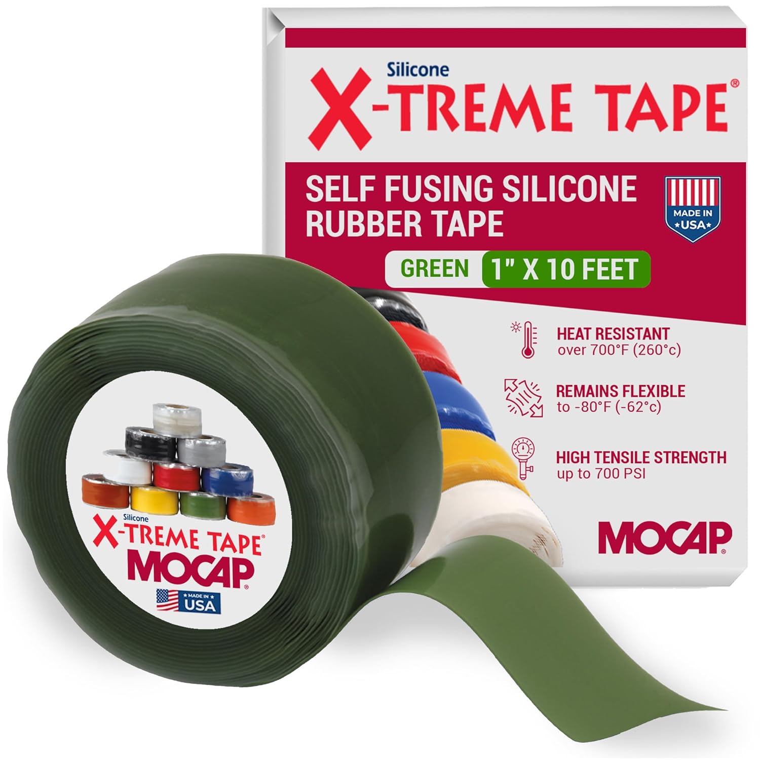 X-Treme Tape MOCAP Heavy Duty Electrical Tape, Self-Fusing Silicone Rubber, Waterproof & Insulating