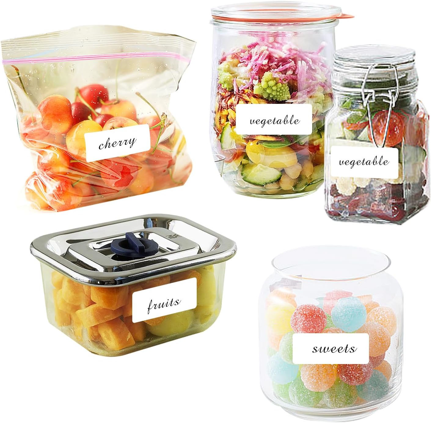 Removable Freezer Labels Stickers, 1 x 3 Inch Blank Removable Freezer Labels Food Storage Stickers