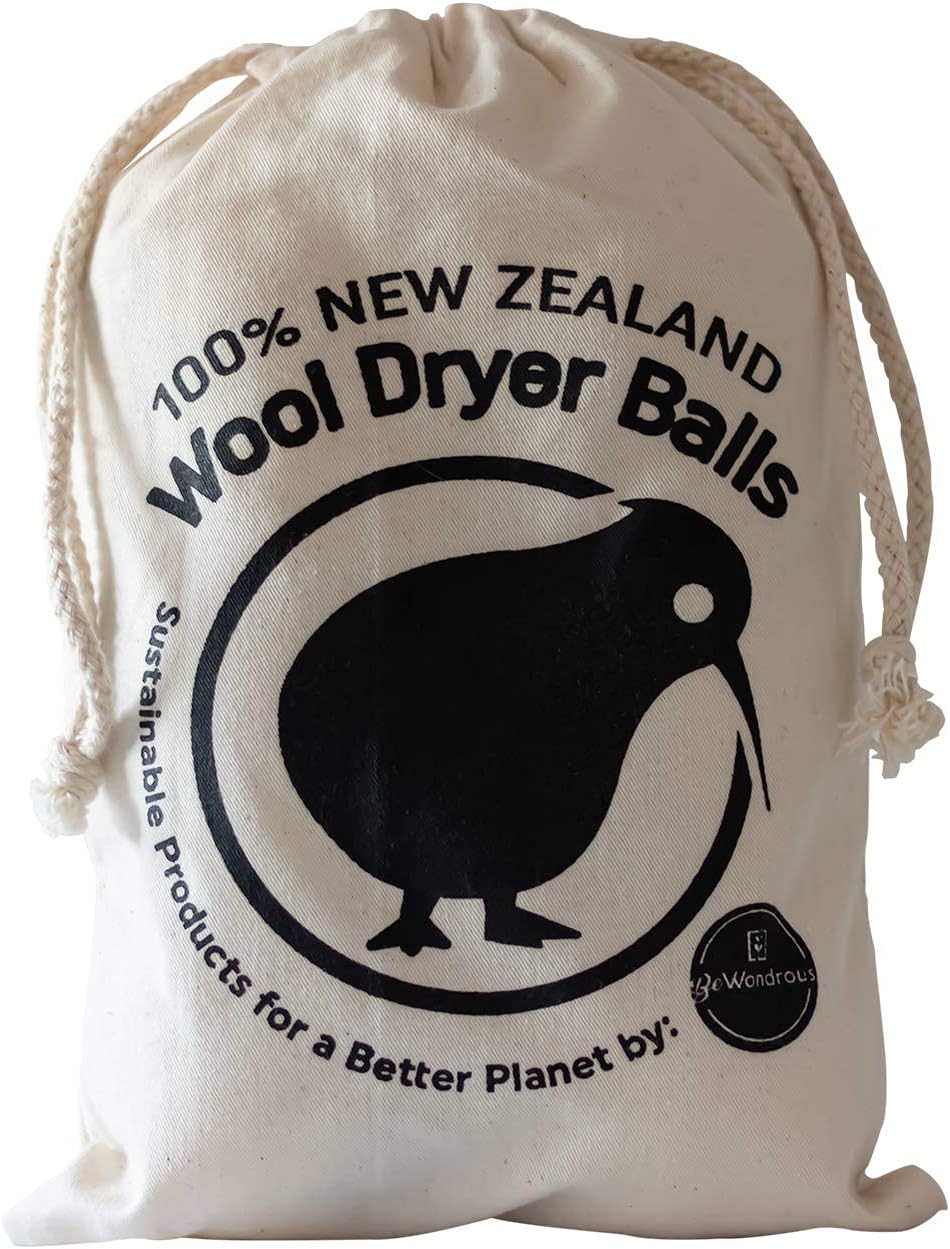 Wool Dryer Balls XL, 100% New Zealand Organic Wool - Reusable Natural Fabric Softener for Laundry