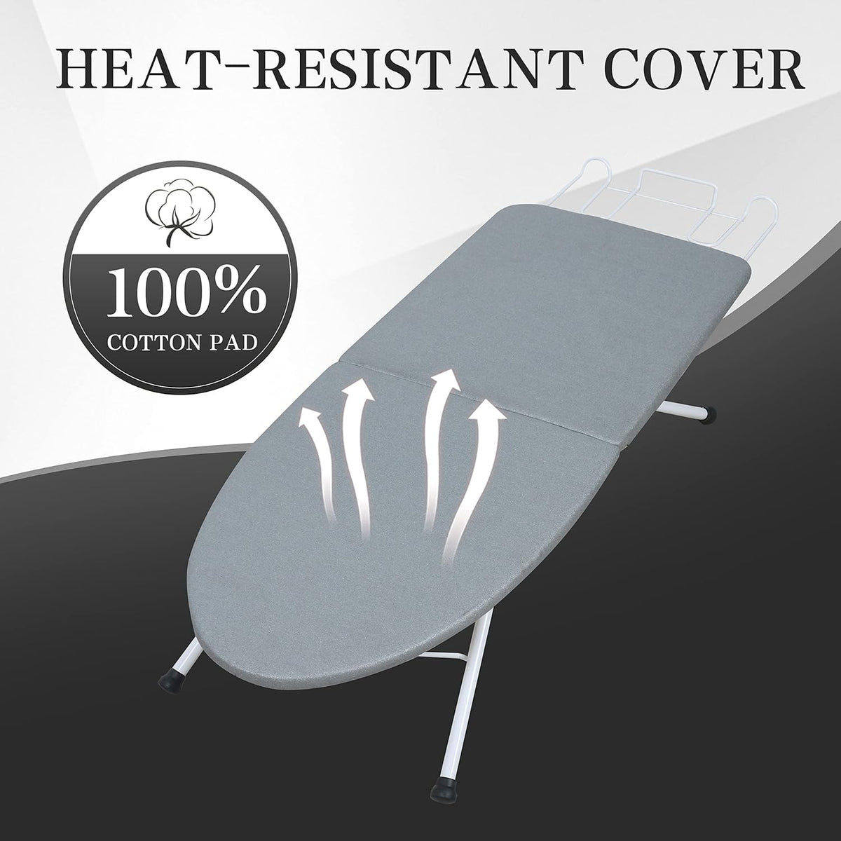 Tabletop Ironing Board,Portable Iron Board with Iron Rest, Foldable Small Ironing Board with Heat