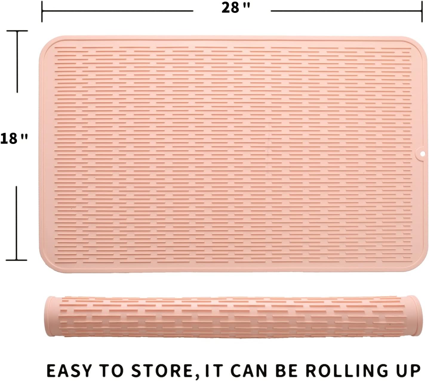 Silicone Dish Drying Mat for Multiple Usage,Easy clean,Eco-friendly,Heat-resistant Silicone Mat for