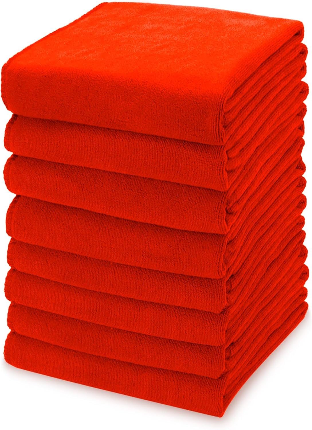 kimteny 13x28 Inches Kitchen Cloth Dish Towels, 400 GSM Premium Dishcloths, Super Absorbent Coral