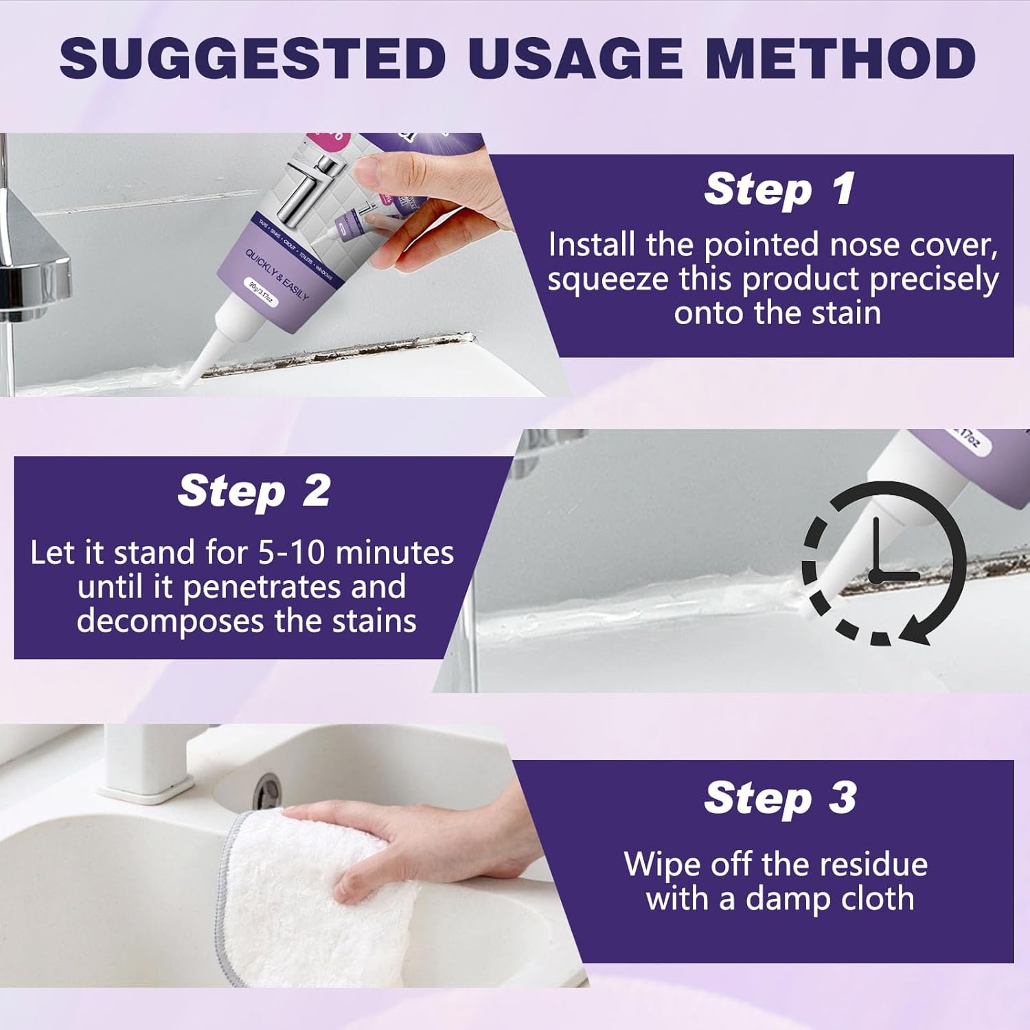 Cleaning Remover Gel,Powerful Household Cleaning Gel,Suitable for Bathroom and Kitchen Tile