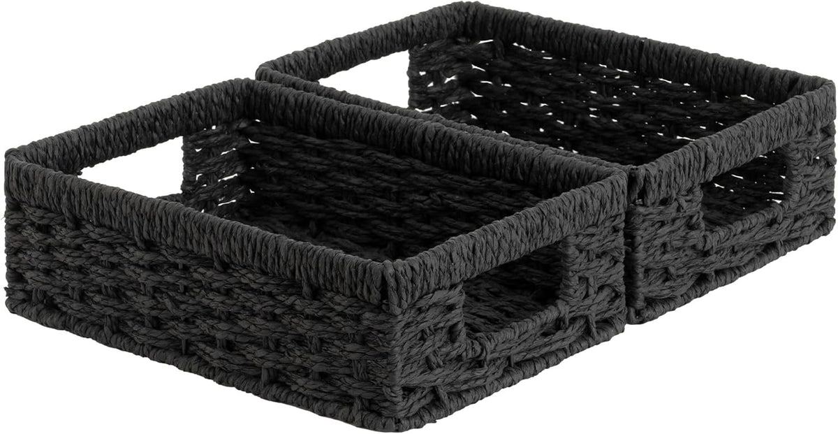StorageWorks Small, Pantry Baskets, Wicker Storage Baskets for Organizing, Bathroom Shelves, Pantry