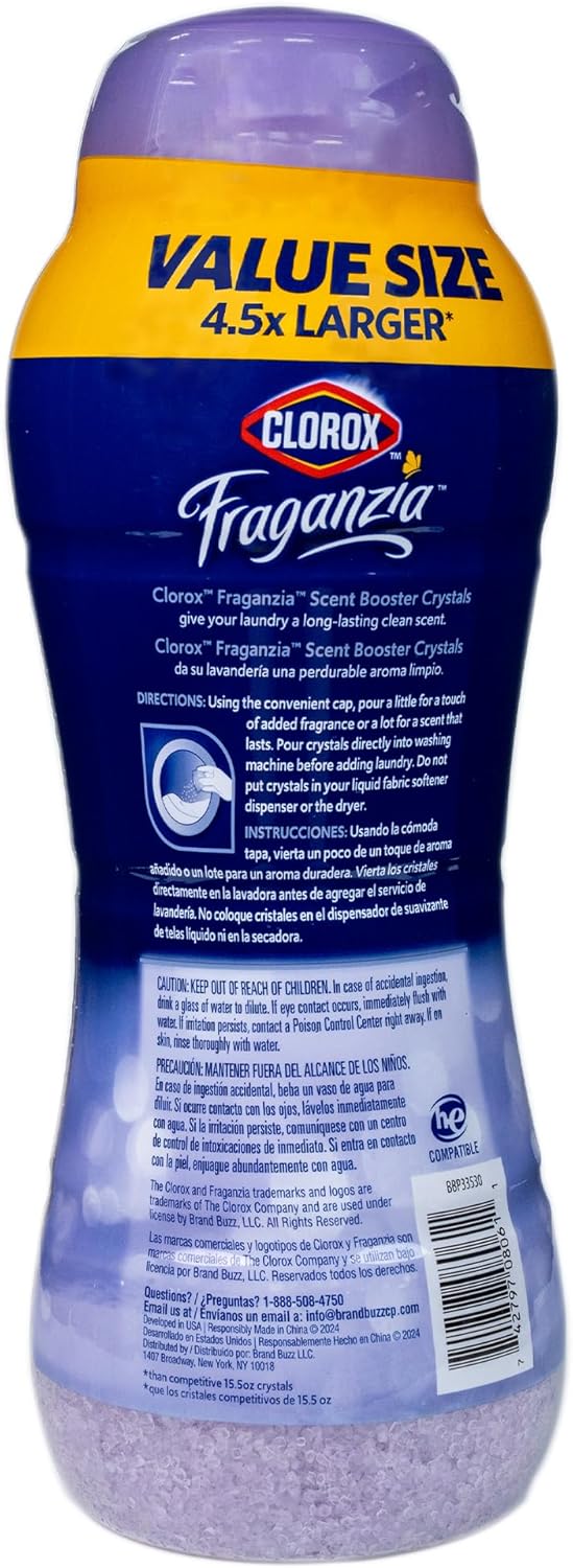 Clorox Fraganzia Laundry Scent Booster Crystals in Dreamy Jasmine Scent - Scented In-Wash Freshener