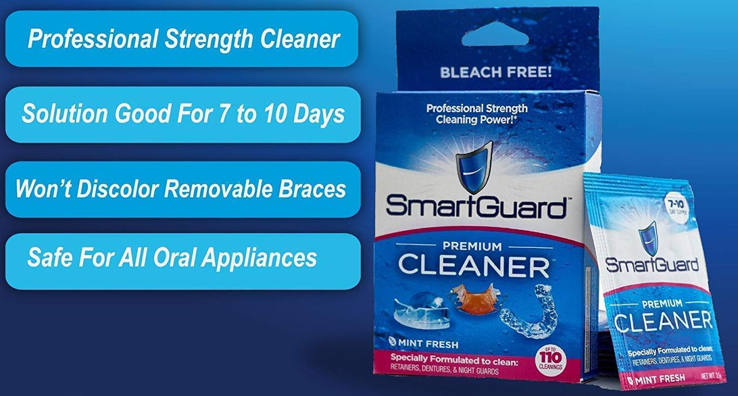 SmartGuard Premium Cleaner Crystals –(110 Cleanings)- Removes Stain, Plaque & Bad Odor from