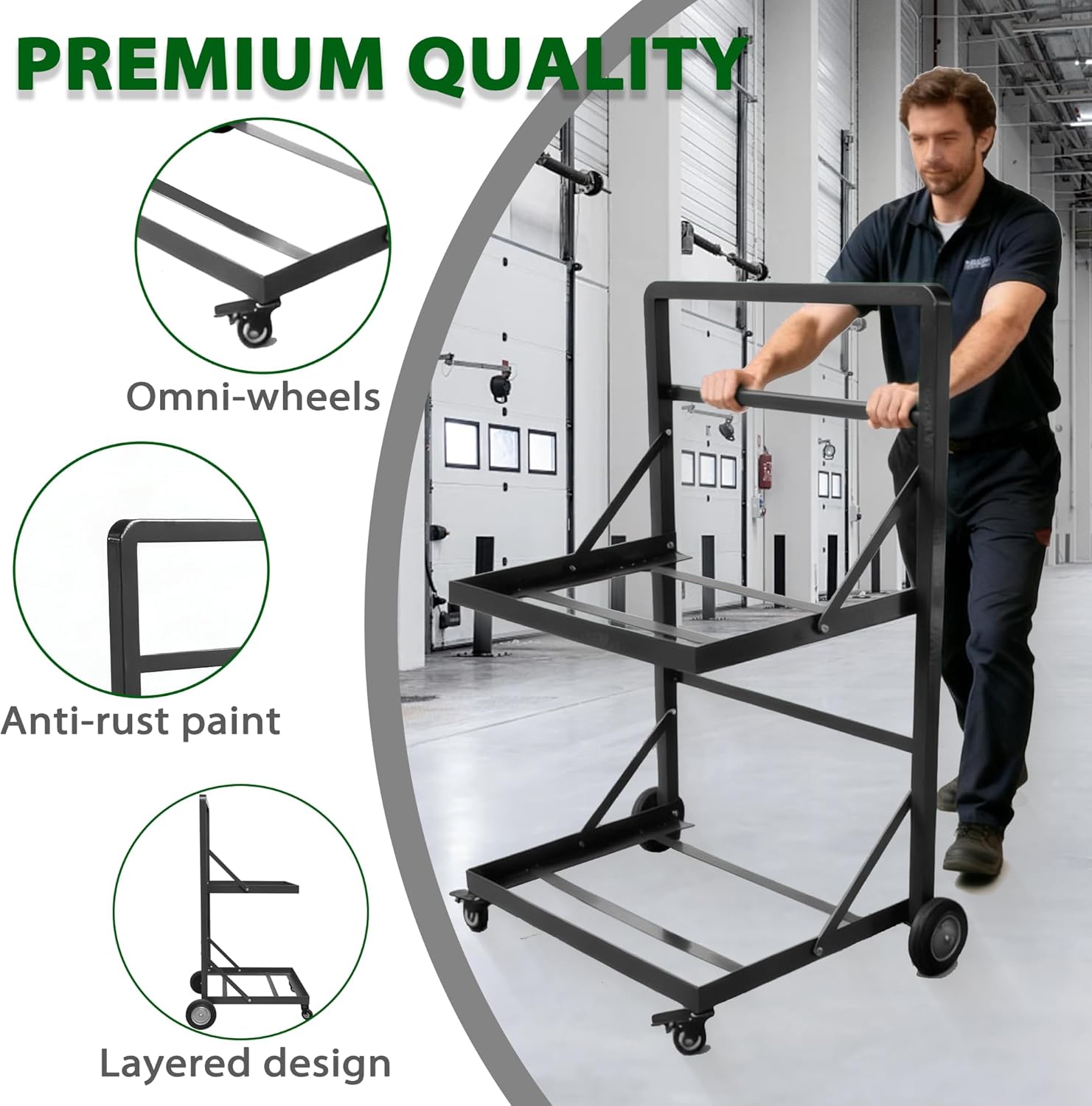 Recycling Cart,2-Tier Recycle Bin Cart with Wheels,Holds up to 140 Lbs,Rolling Utility Organizer
