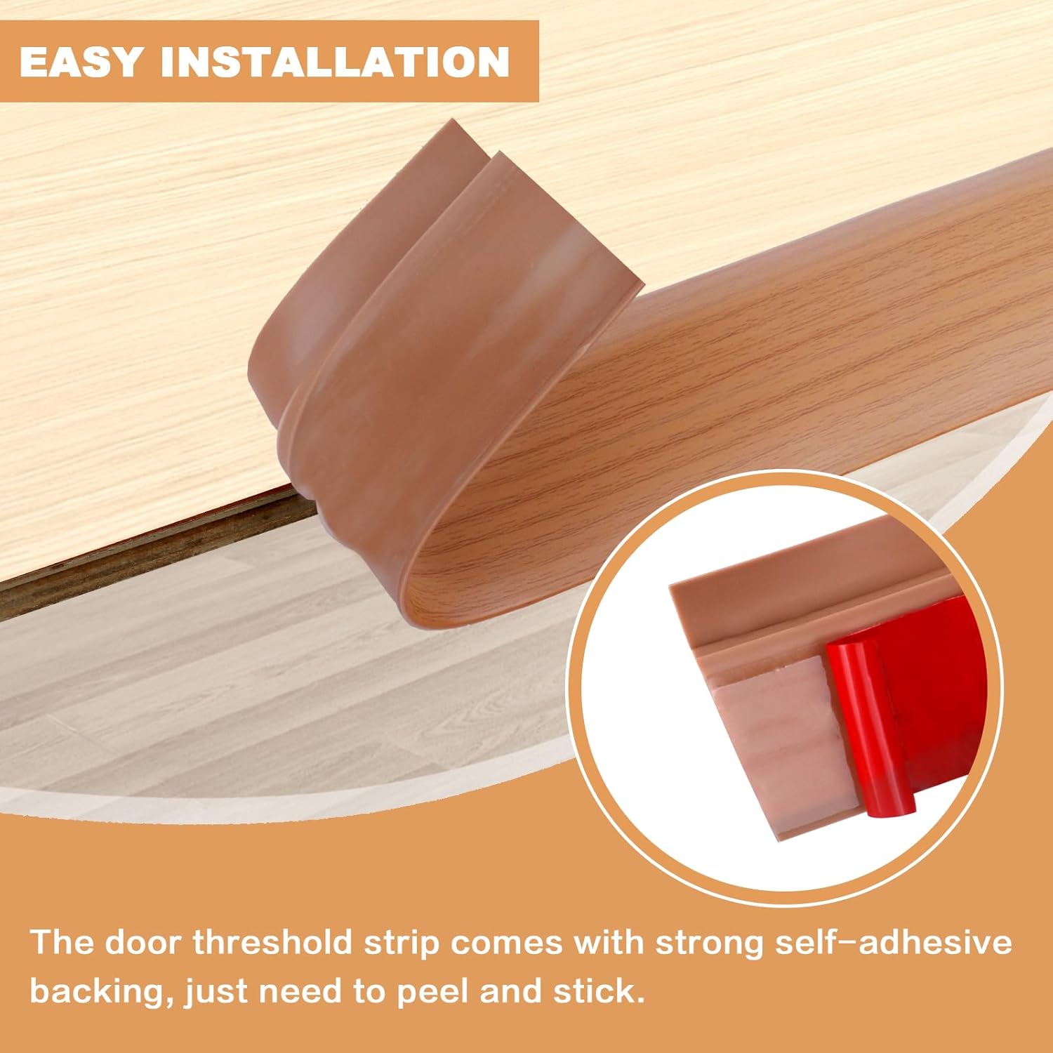 Vinyl Door Threshold Flooring Transition Strip Self Adhesive Carpet Edging Strip for Laminate