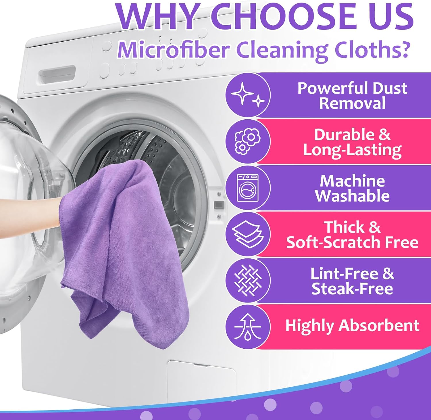 Newwiee 3 Pcs Extra Large Microfiber Cleaning Cloth 30" x 20" Washable Reusable Microfiber Towel