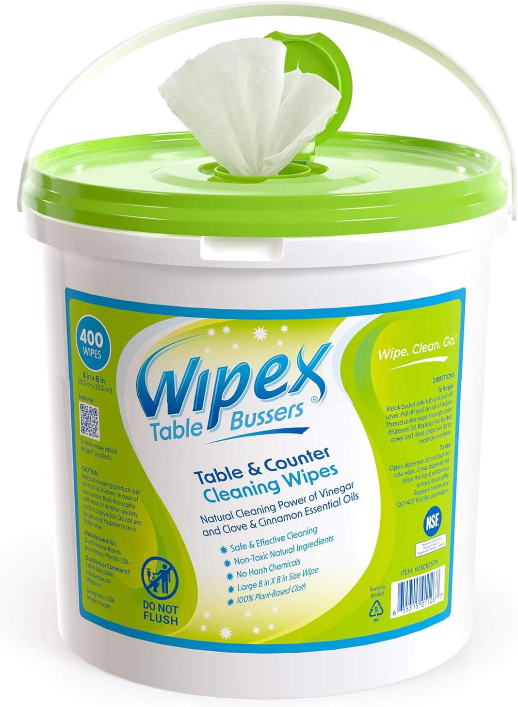 Wipex Table Bussers - Natural Cleaning Wipes | Table Cleaning Quick Cleaner & Counter Wipes | Made