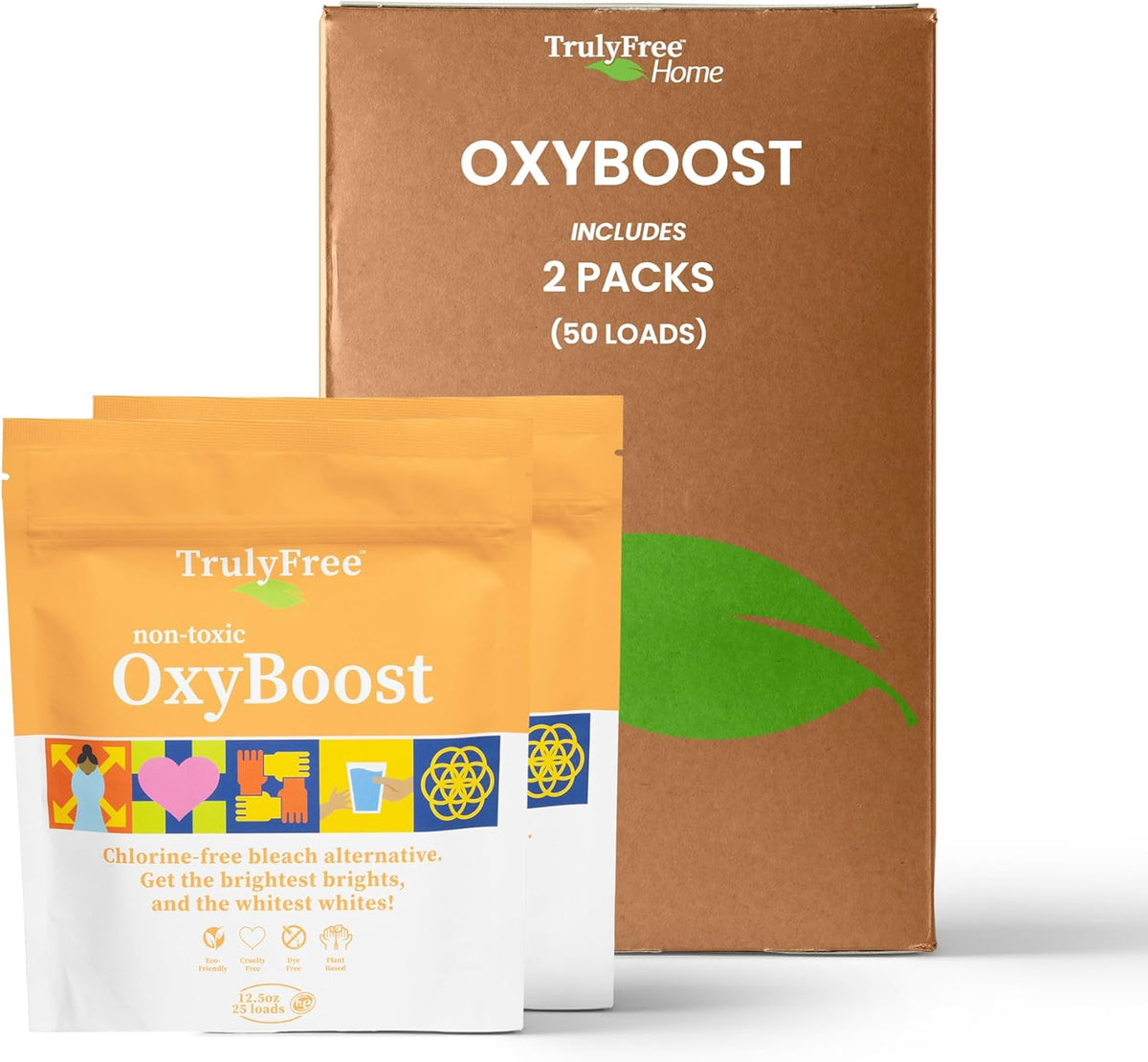 Truly Free OxyBoost - Oxygen Whitener & Clothes Stain Remover Laundry Detergent Powder with Sodium
