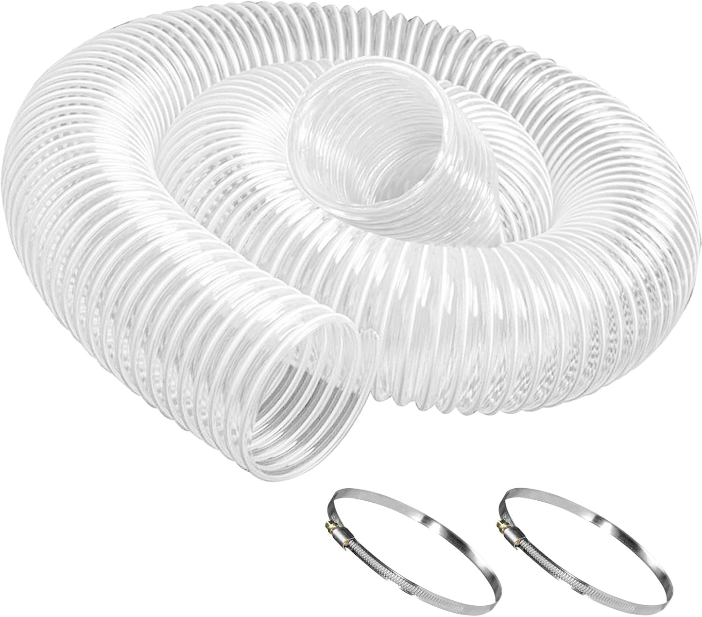 PVC Dust Collection Hose 6" x 5'- Heavy PVC Fume Collection Hose for Workshop, Woodworking, Dust
