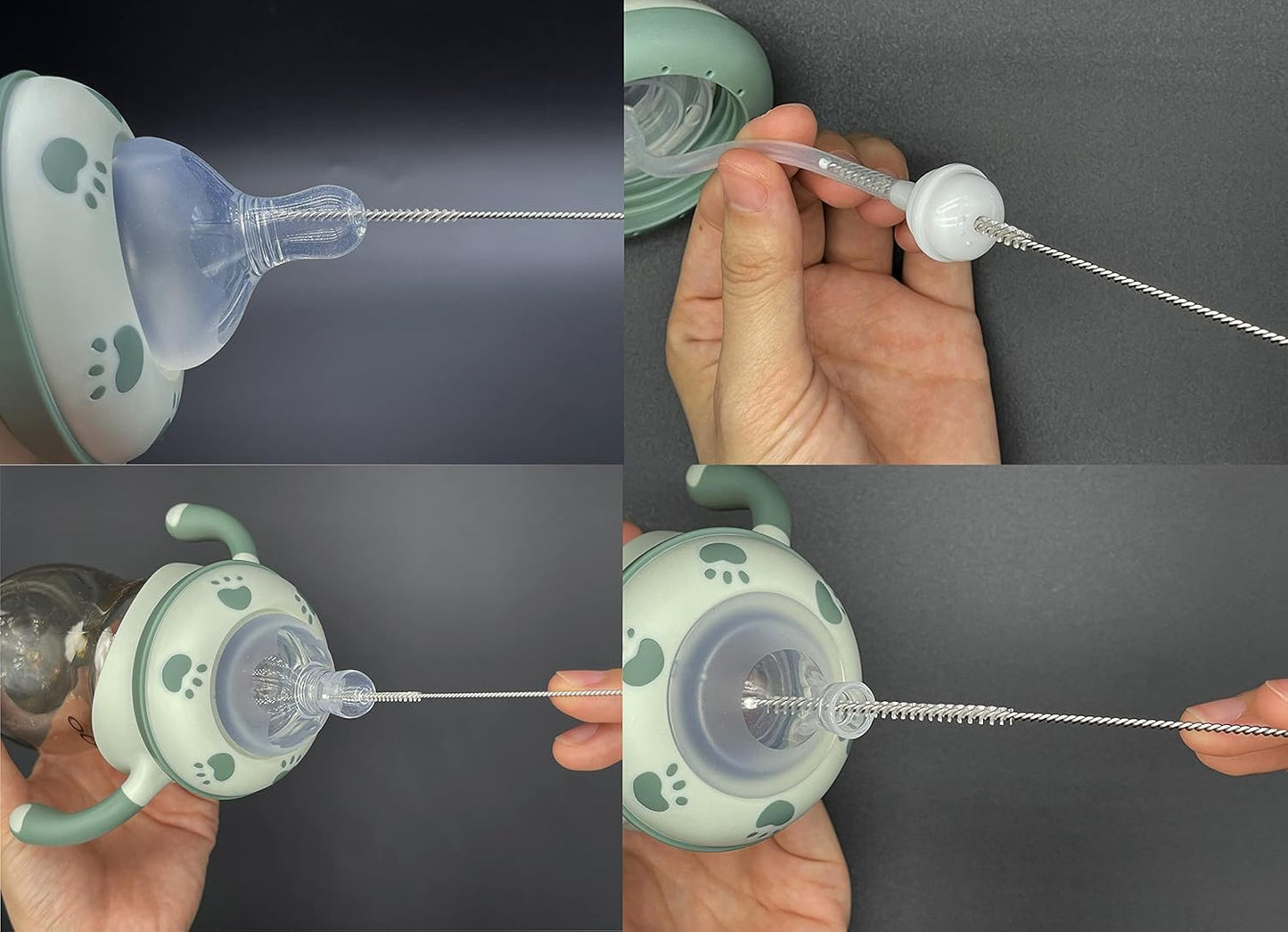 12 PCS Straw Cleaner Brush kit with 2mm-25mm /6.5-10 INCH for Tube and Pipe.Tumbler, Sippy Cup