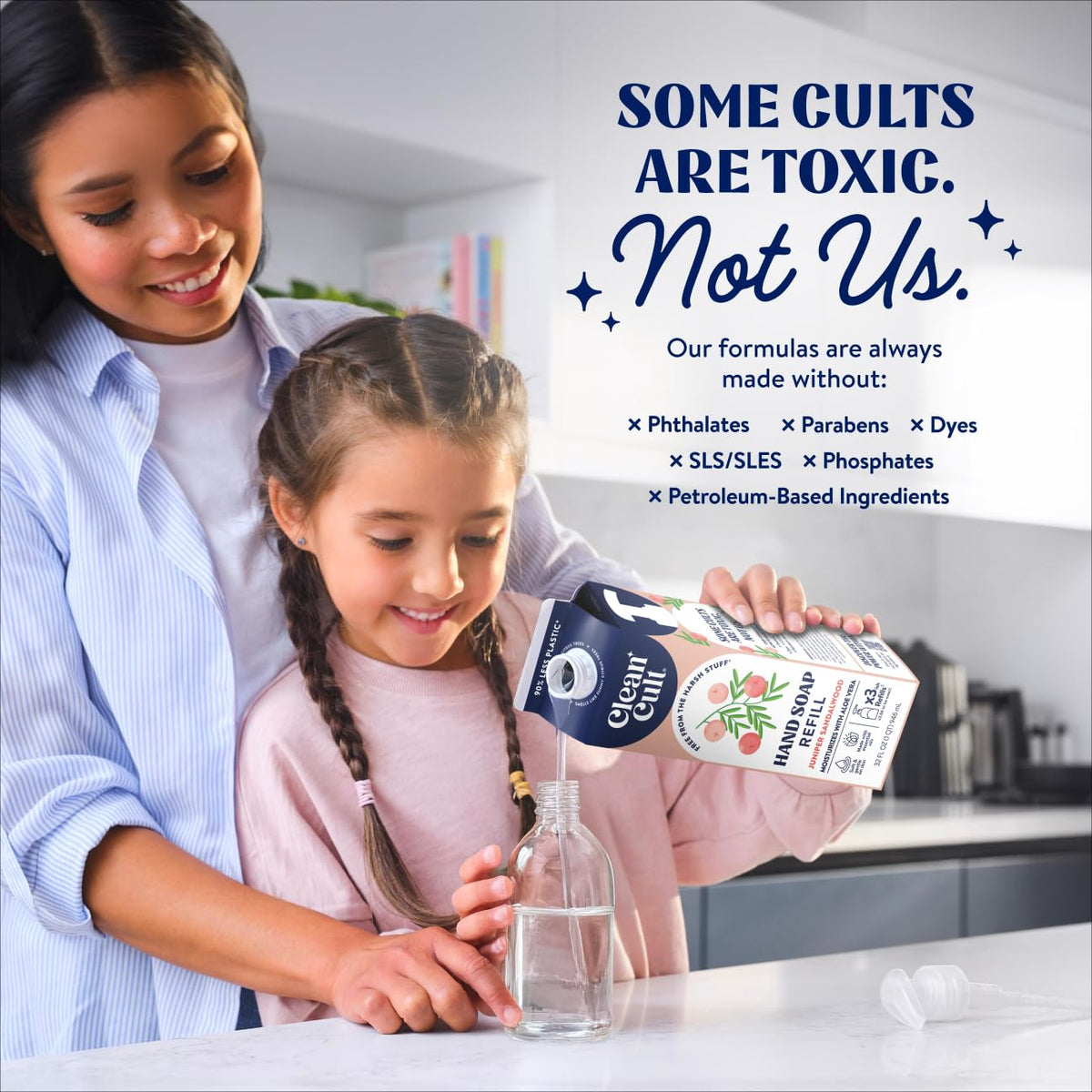 Cleancult Liquid Hand Soap Refill - Juniper Sandalwood - Gentle On Sensitive Skin - Made with Aloe