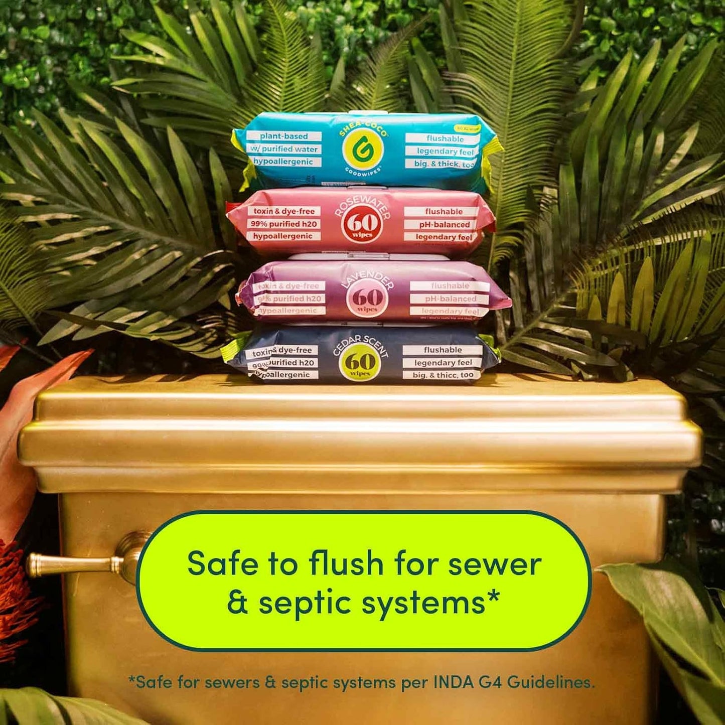 Goodwipes Flushable Wipes – Made with Vitamin E & Aloe – Soft, Individually Wrapped Butt & Feminine