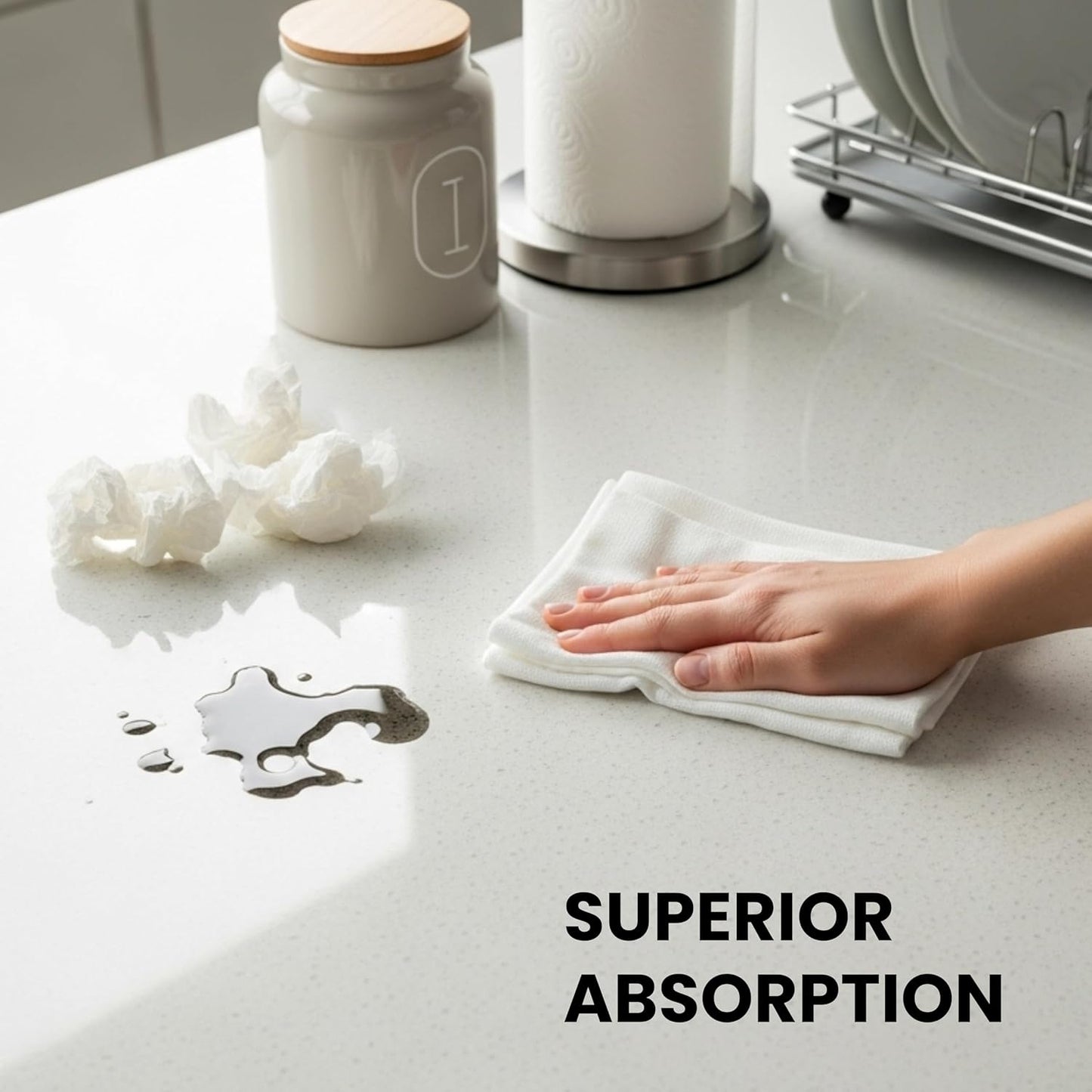 Dish Cloths Cotton| Kitchen Wash Cloth| Shop Towels Absorbent and Lint Free Flour Sack| Dishcloths
