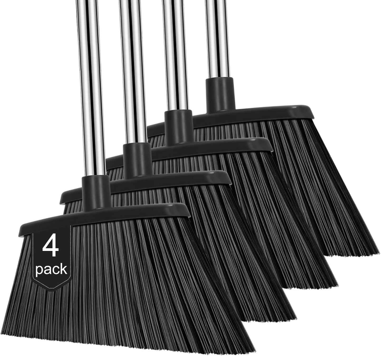 NACENA Heavy Duty Broom, 55 Inch Long Handle Outdoor Large Angle Brooms, Commercial Broom for