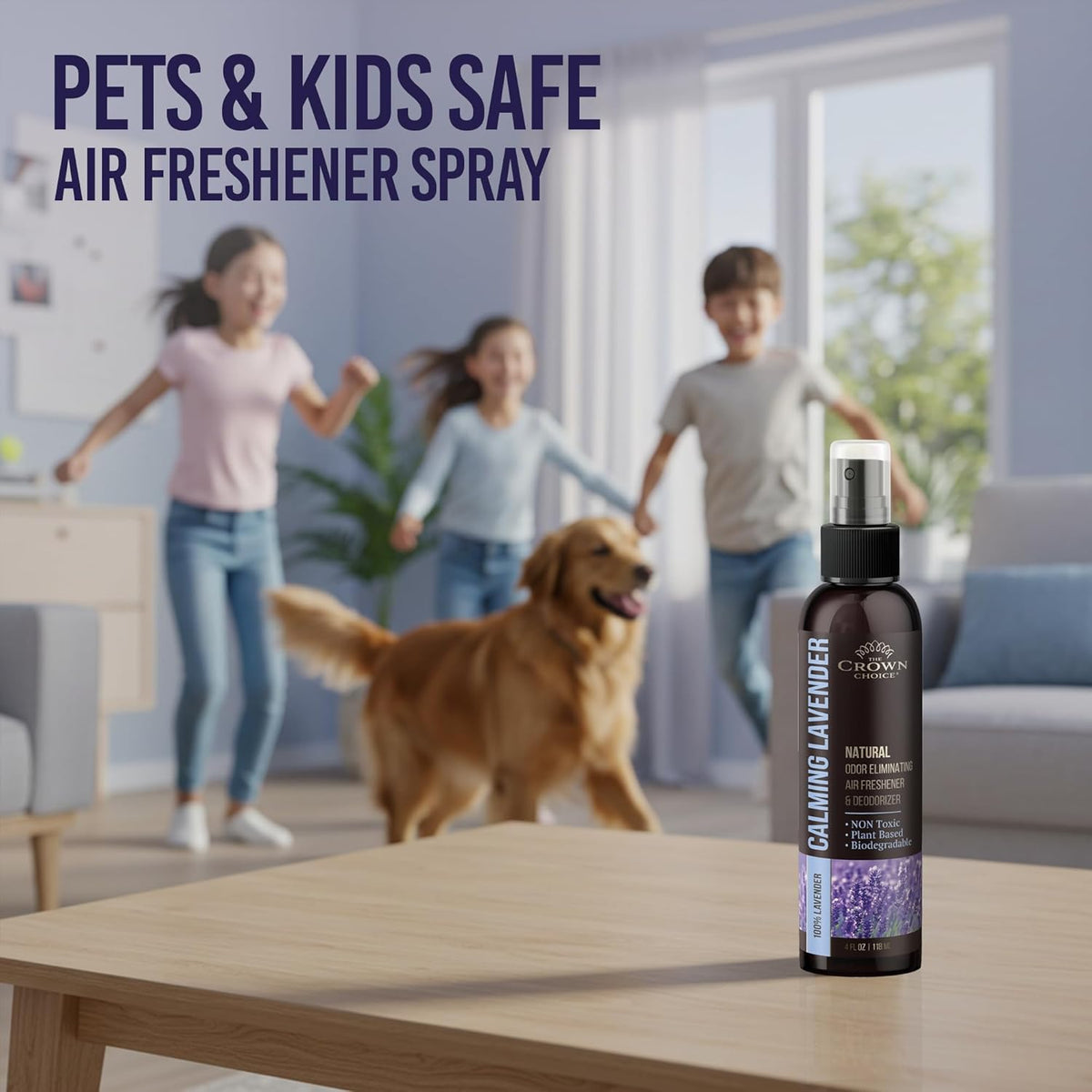 Non-Toxic Odor Eliminator,Natural Lavender Air Freshener Spray for Home,Linen Spray for Bedding