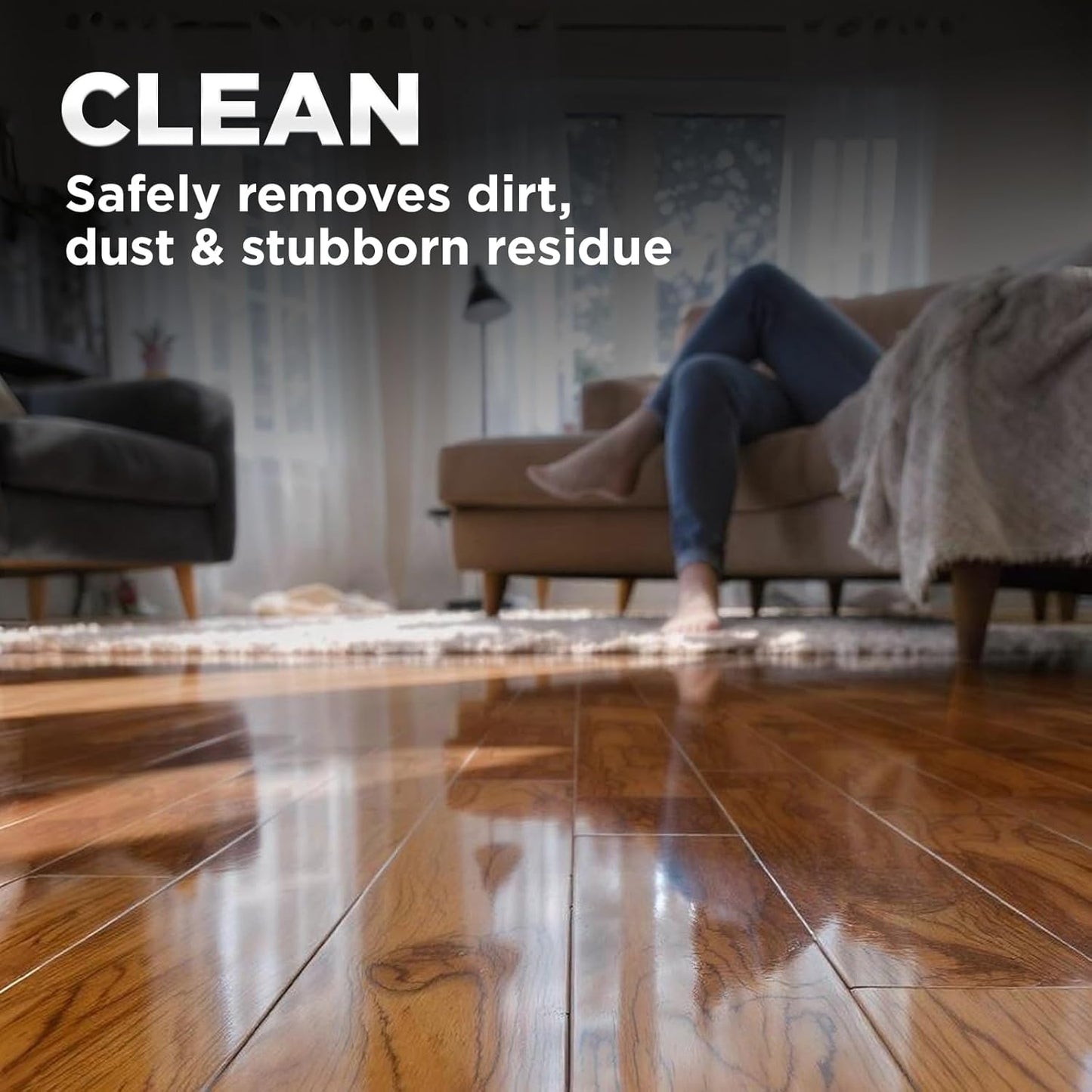 Weiman Hardwood Floor Cleaner and Polish - Cleans Vinyl Tile, Solid, Laminate, Natural Shine, No