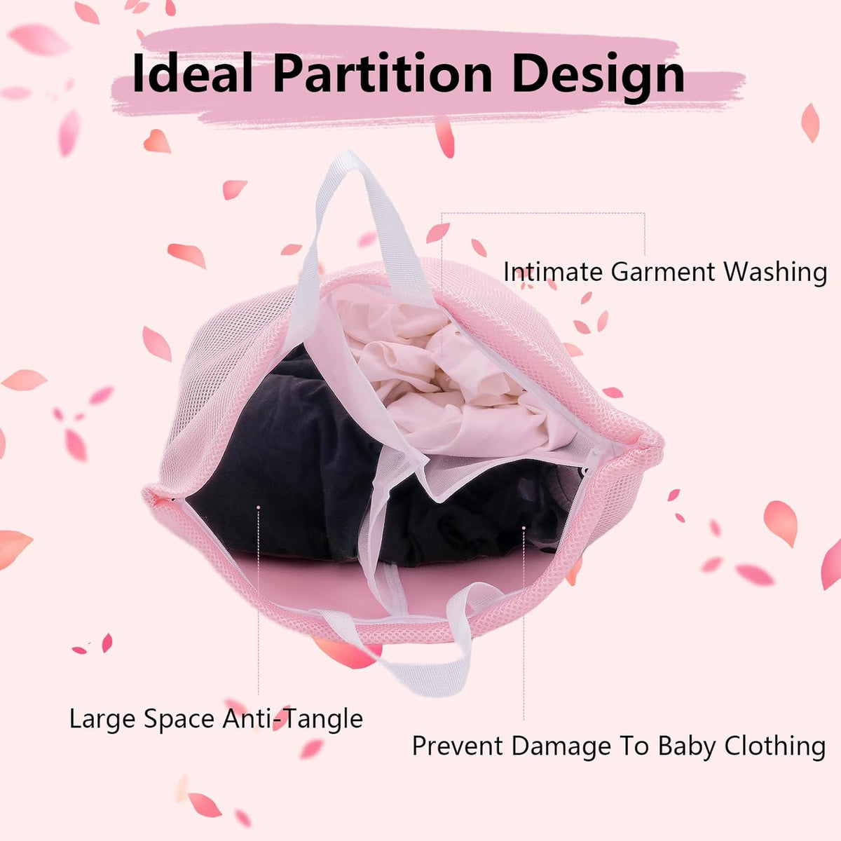 2 Pcs Special Zoning laundry bag for delicates with handles mesh laundry bags washing machine