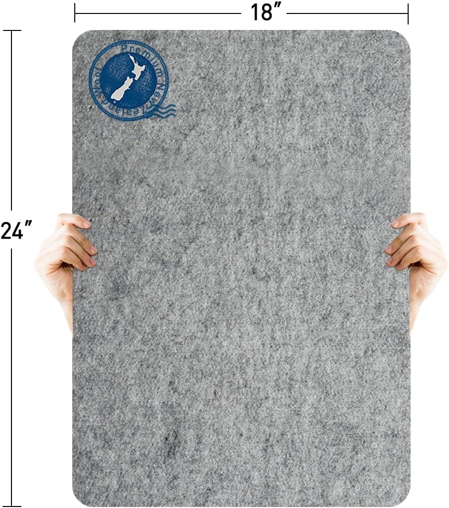 ZOMONETI 24" x 18" Wool Pressing Mat 100% New Zealand Felted Wool Ironing Mat Pad Blanket for