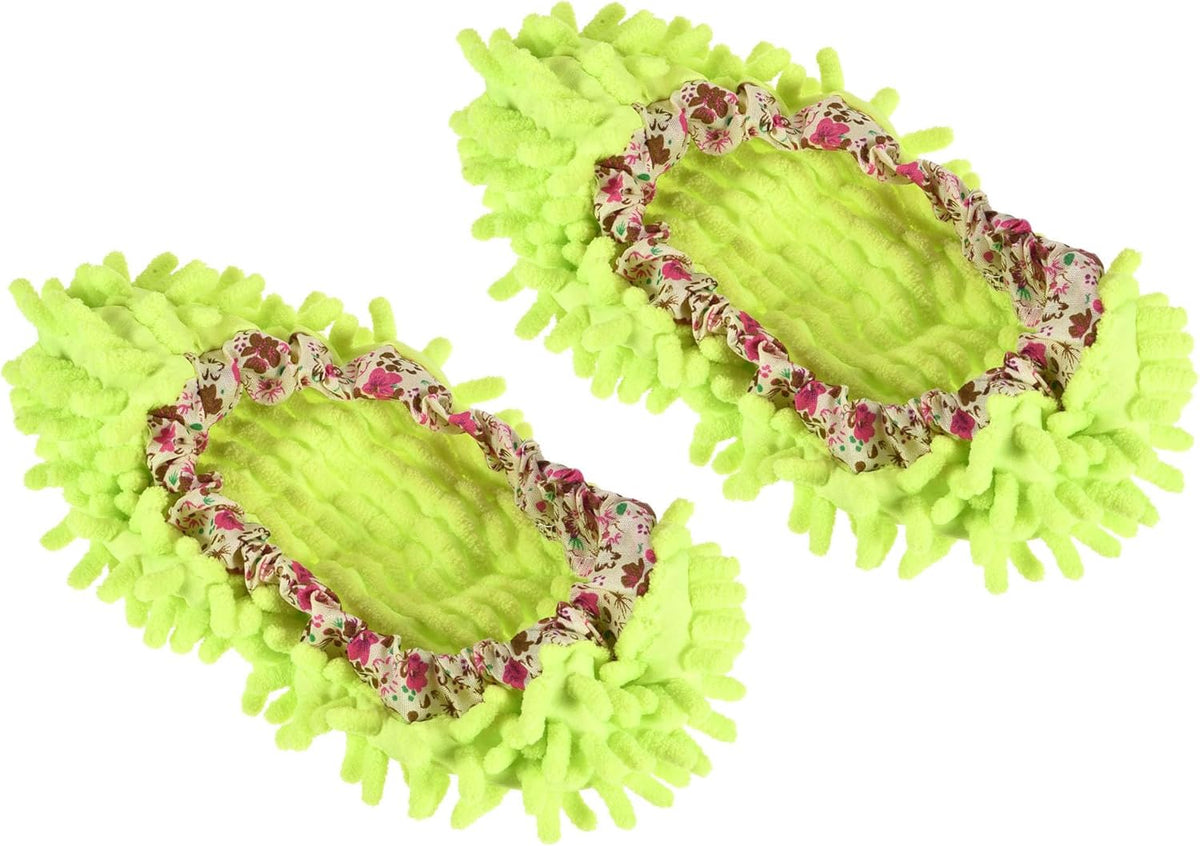 1 Pair Washable Cleaning Shoes Cover - Floor Cleaning Dust, Chenille Microfiber Duster Mop