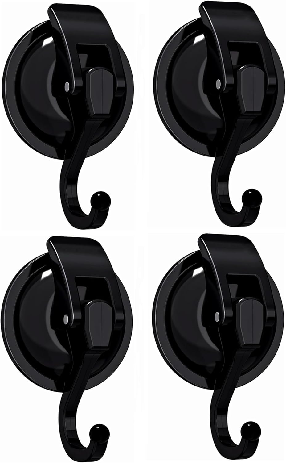 Wreath Cup Hook, Easy to Install and Remove, No Hole Punched,Black- Plated Plished Super Suction