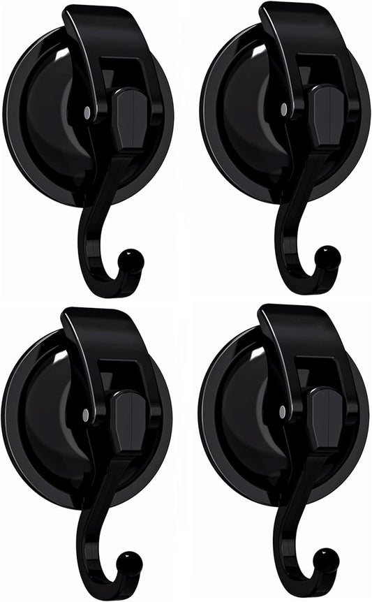 Wreath Cup Hook, Easy to Install and Remove, No Hole Punched,Black- Plated Plished Super Suction