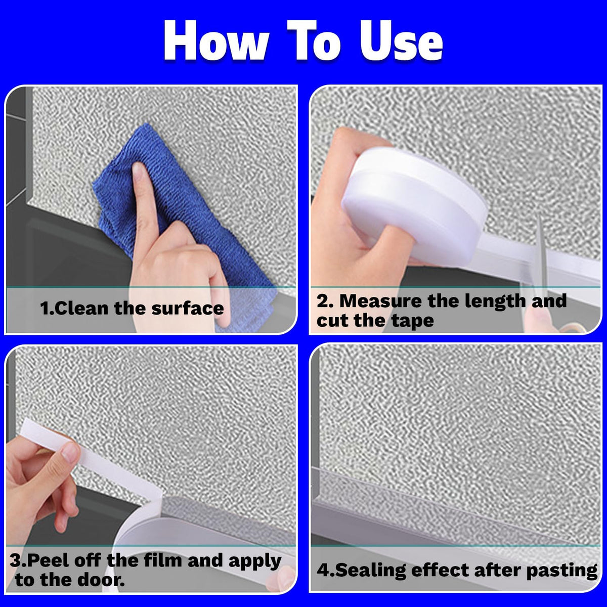 Weather Stripping Door Seal Strip 33 Feet Strip Bottom Draft Insulation Stopper Weatherproof