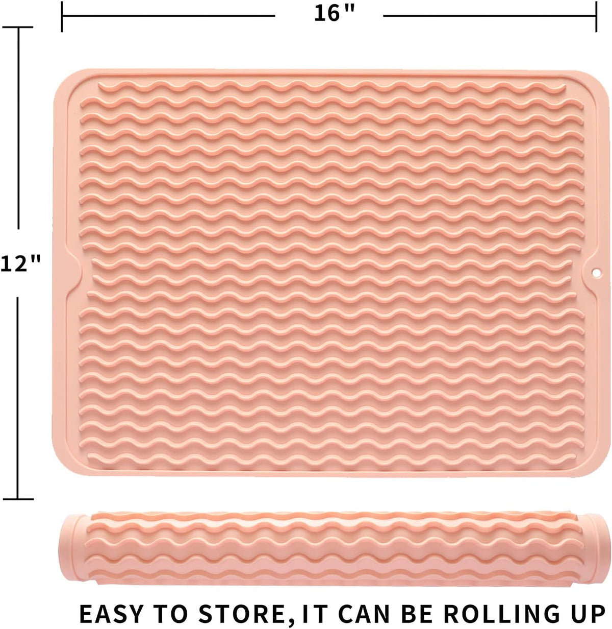 Silicone Dish Drying Mat for Multiple Usage,Easy clean,Eco-friendly,Heat-resistant Silicone Mat for