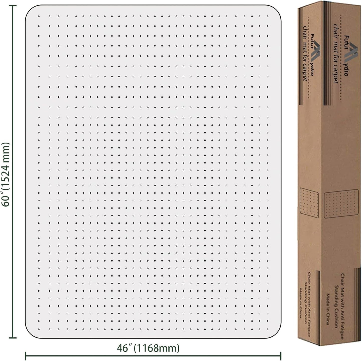 FuturHydro Office Chair Mat for Carpet, 46" x 60" Clear Office Home Floor Protector Mat