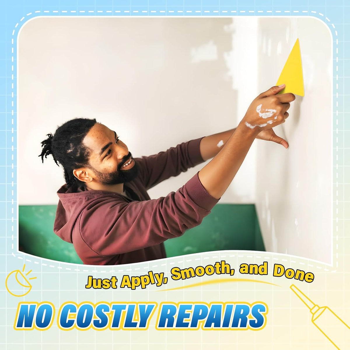 DIYSELF-Drywall-Repair-Kit-Fast-Drying, Wall Mending Agent, 9 Pack Spackle Wall Repair Kit with