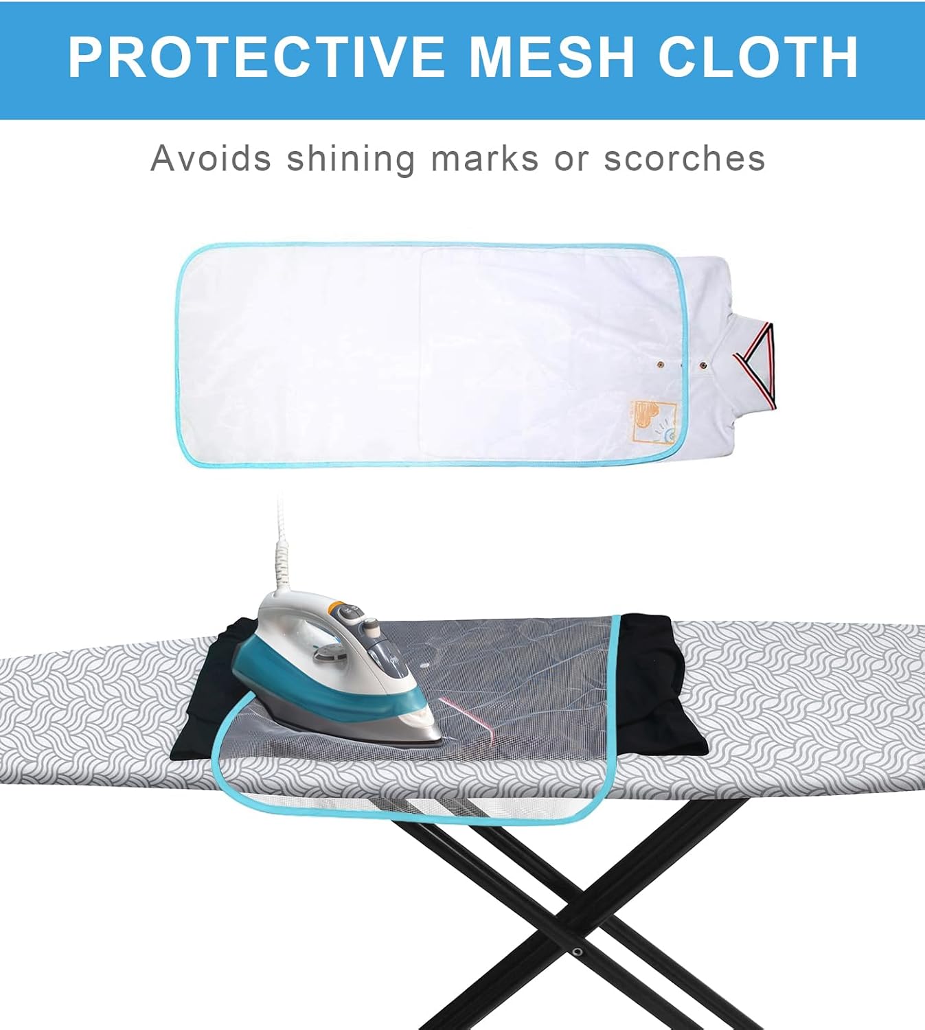 Dalykate Ironing Board Cover and Pad, 15" x 54", Thick Padding, Elastic Edge, Scorch & Stain
