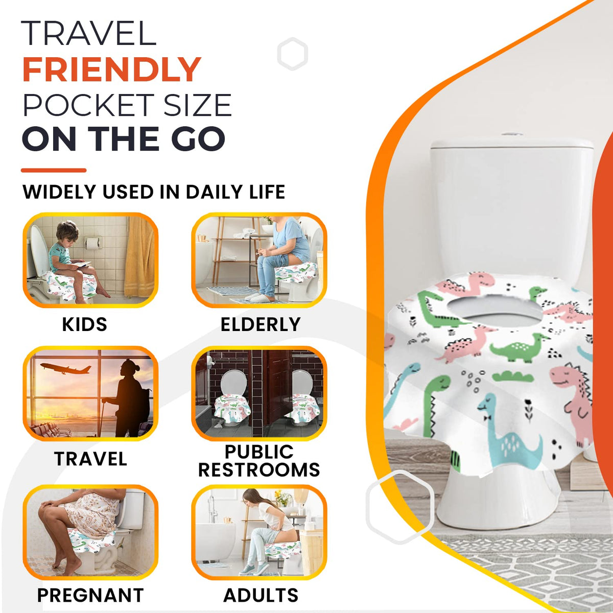 20 Extra Large Toilet Seat Covers Disposable for Kids & Adults-Toilet Covers Disposable for