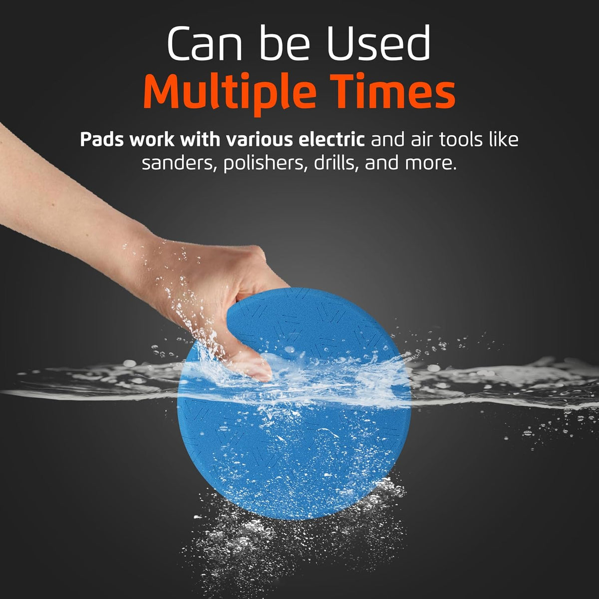 Venzo 5 Inch Buffing Polishing Pads, 5 Pcs 5.5" inch Front Side for 125mm Backing Plate, Buffing
