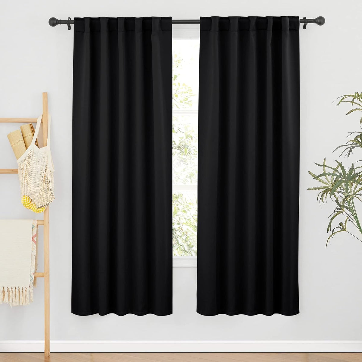 RYB HOME Blackout Curtains for Bedroom, Back Tab Curtain Drapes for Dining Room/Living