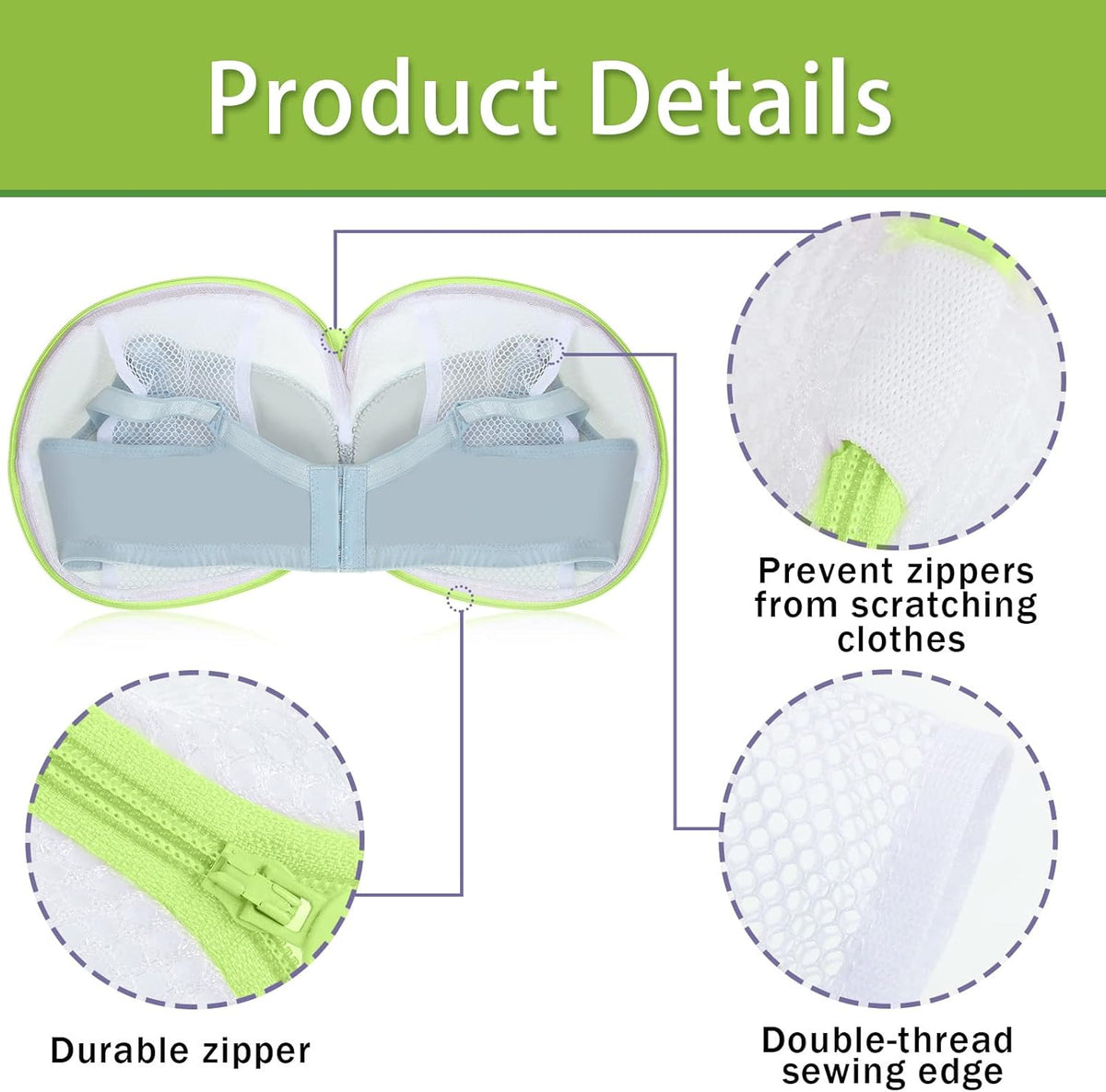 Shappy 6 Pieces Bra Washing Bag for Laundry Mesh Wash Lingerie Underwear Brassiere Washing Bags