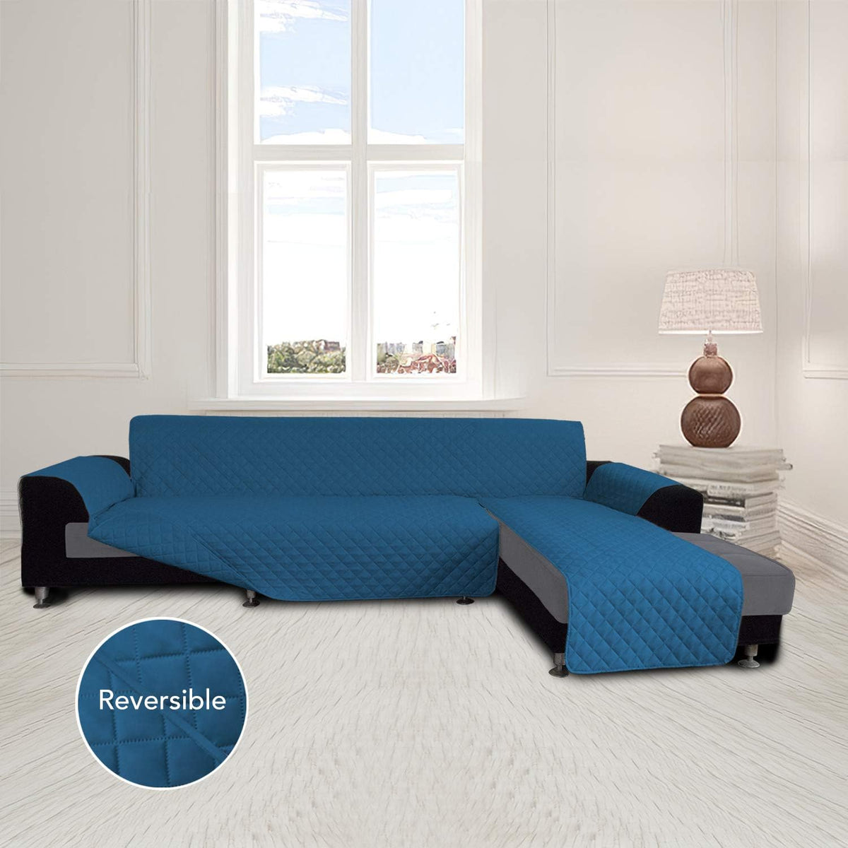 Easy-Going Sofa Slipcover L Shape Sofa Cover Sectional Couch Cover Furniture Protector Mat for Pets