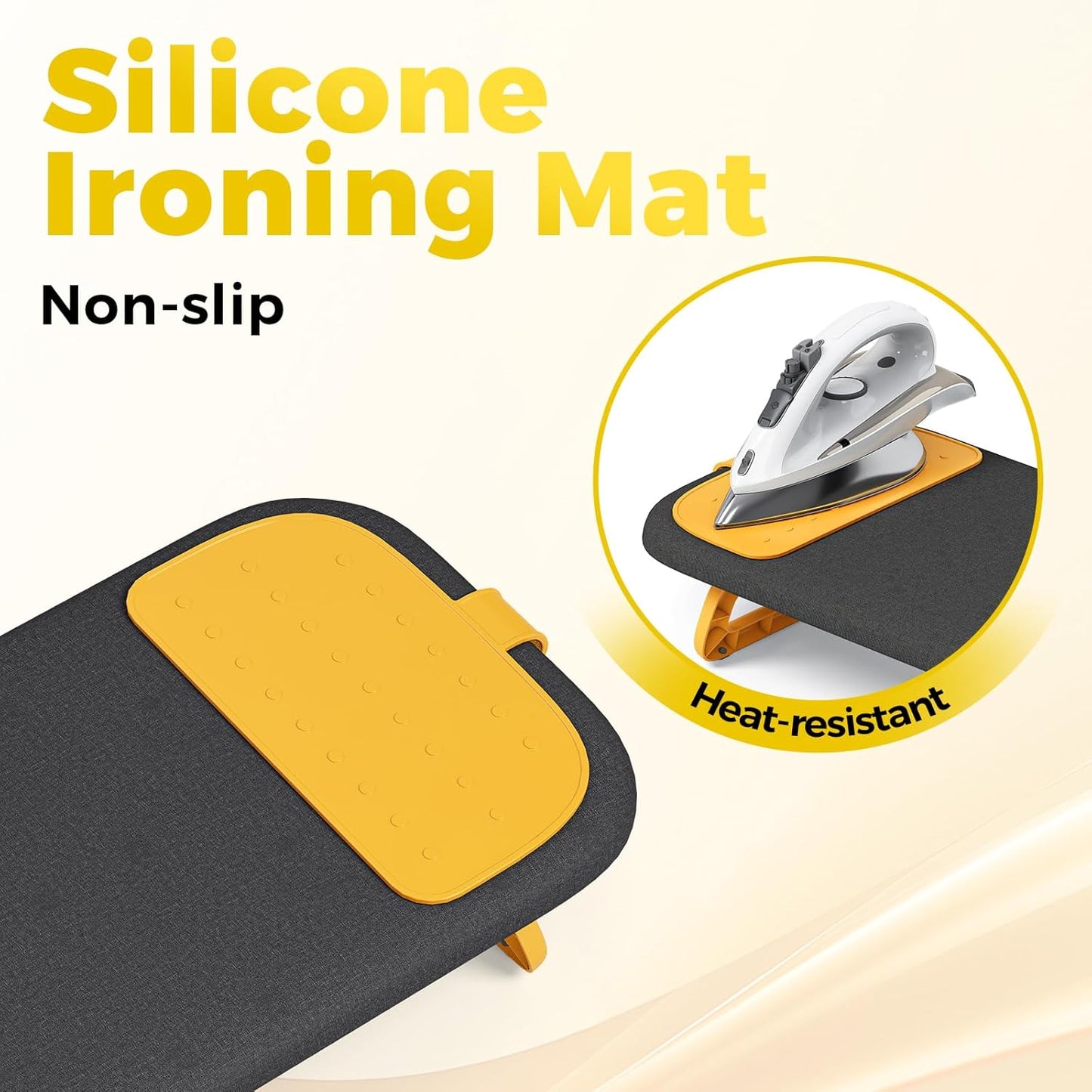 KINGBOARD Tabletop Ironing Board, Small Ironing Board with Iron Mat, Foldable Mini Iron Board, Easy