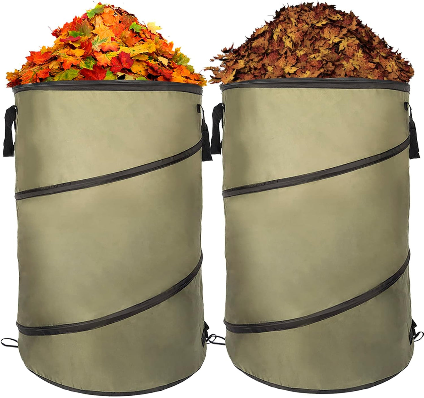 Collapsible Lawn and Leaf Bag Pop-Up Trash Can/Recycle Bin Leaf Waste Bag Outdoor Leaf Bin, 30