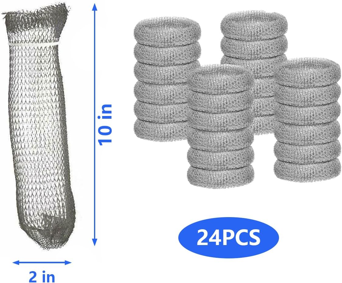 Stainless Steel Lint Traps for Washing Machine Drain Hose – Mesh Filter with Cable Ties for Laundry