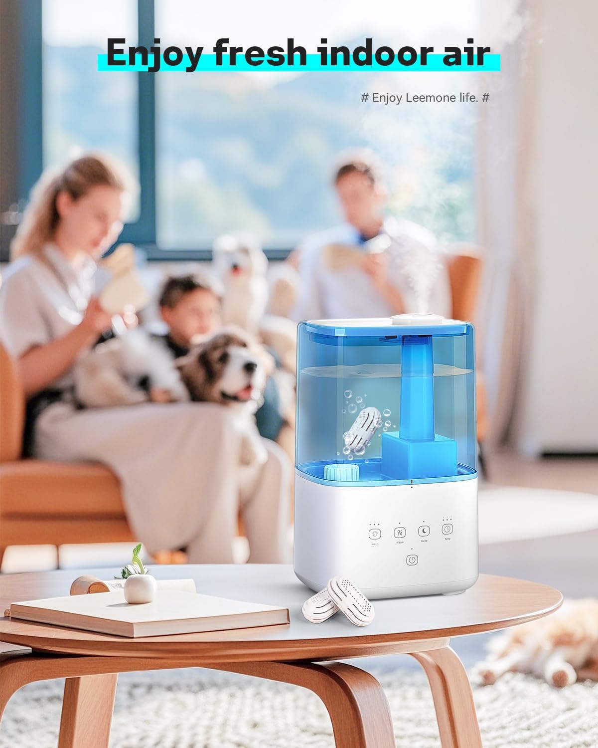 Leemone 4 Pack Humidifier Water Softener Cleaning Demineralization Cartridge Compatible with All