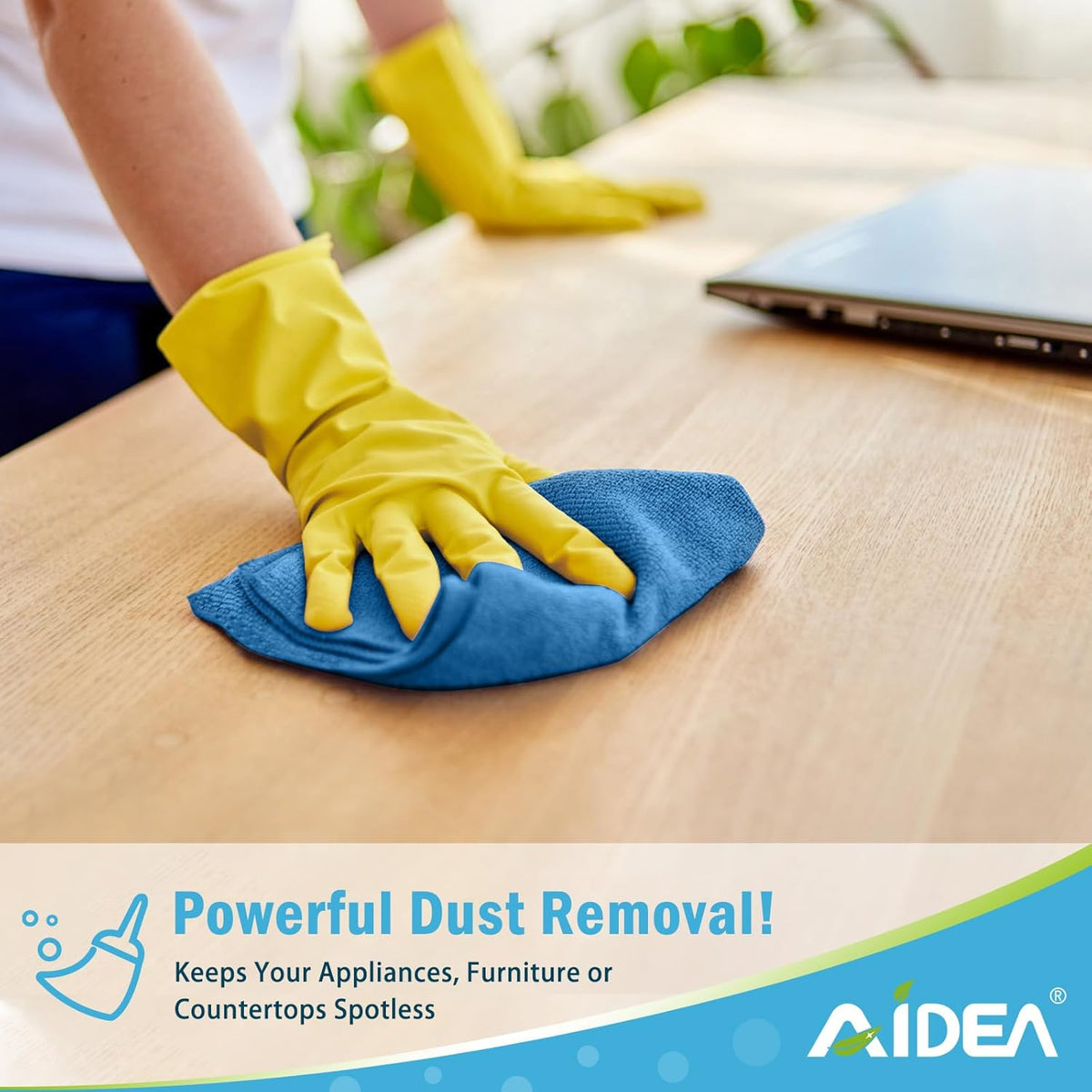 AIDEA Microfiber Cleaning Cloth, 50PK, Microfiber Towels for Cars, All Purpose Cleaning Rags for