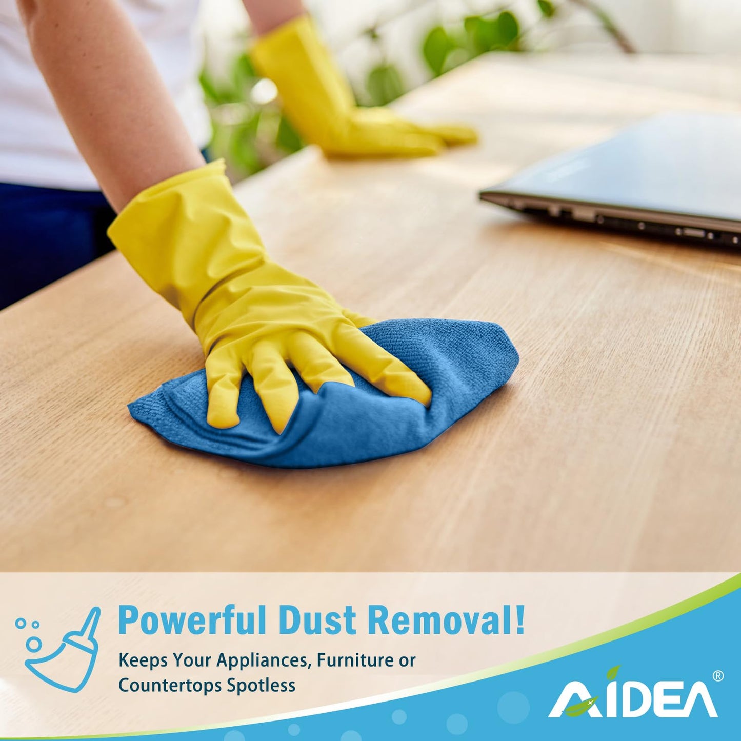 AIDEA Microfiber Cleaning Cloth, 20PK, Soft Absorbent Rags, Microfiber Towels for Cars, Kitchen